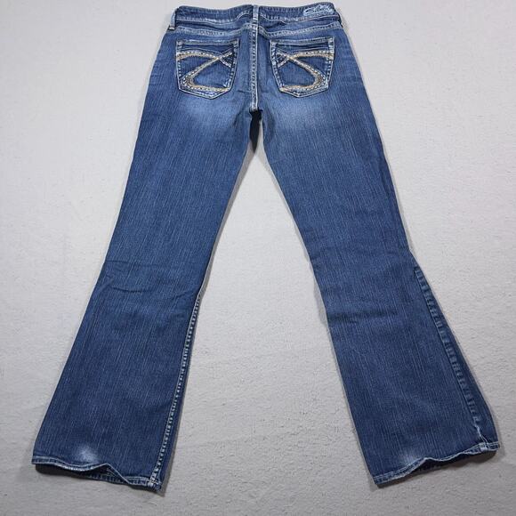 VTG Silver Jeans Eden Bootcut Jeans Women Size 27 Blue Low‎ Rise Stretch Canada - Picture 11 of 12